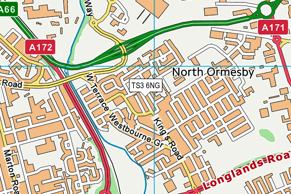 TS3 6NG map - OS VectorMap District (Ordnance Survey)