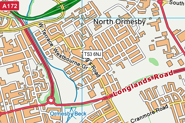 TS3 6NJ map - OS VectorMap District (Ordnance Survey)