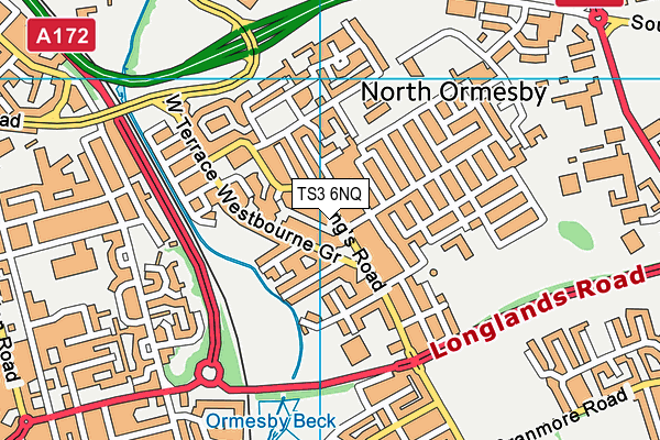 TS3 6NQ map - OS VectorMap District (Ordnance Survey)