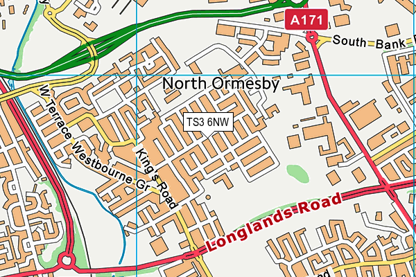 TS3 6NW map - OS VectorMap District (Ordnance Survey)