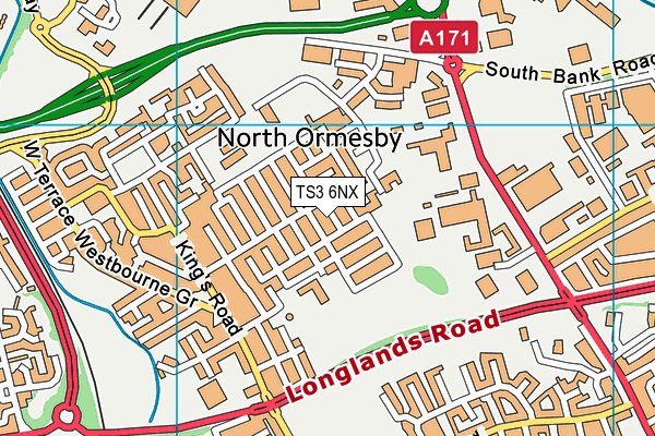 TS3 6NX map - OS VectorMap District (Ordnance Survey)