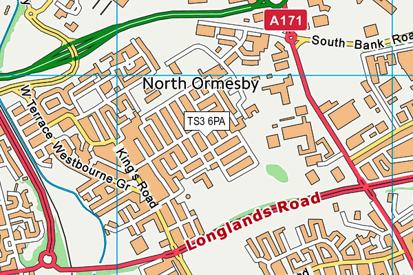 TS3 6PA map - OS VectorMap District (Ordnance Survey)