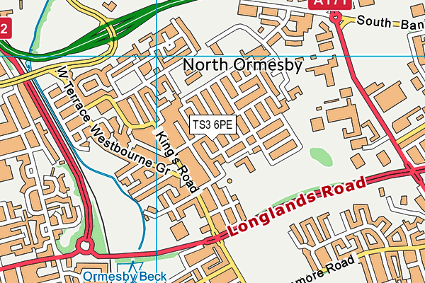 TS3 6PE map - OS VectorMap District (Ordnance Survey)