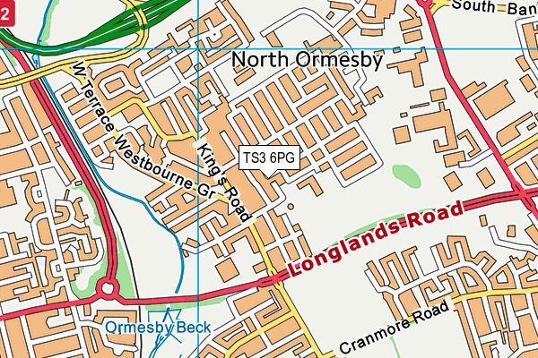 TS3 6PG map - OS VectorMap District (Ordnance Survey)