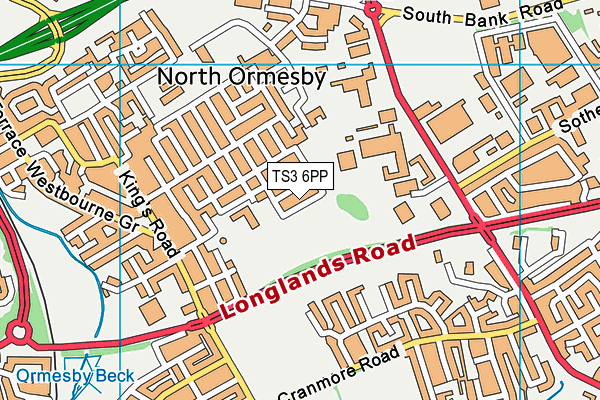 TS3 6PP map - OS VectorMap District (Ordnance Survey)