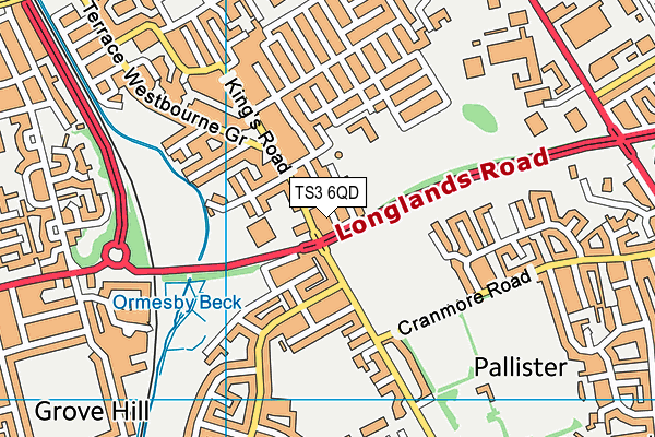 TS3 6QD map - OS VectorMap District (Ordnance Survey)