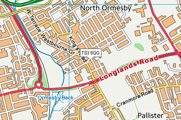 TS3 6QG map - OS VectorMap District (Ordnance Survey)