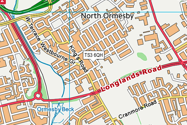 TS3 6QH map - OS VectorMap District (Ordnance Survey)