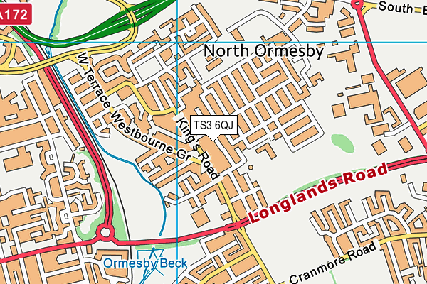 TS3 6QJ map - OS VectorMap District (Ordnance Survey)