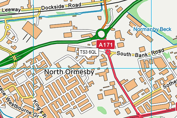 TS3 6QL map - OS VectorMap District (Ordnance Survey)