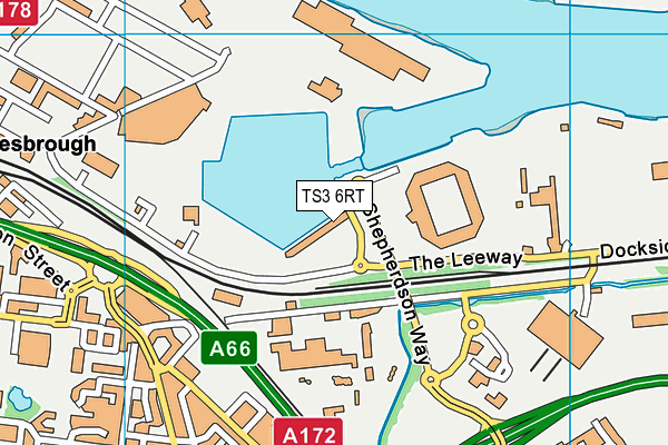 TS3 6RT map - OS VectorMap District (Ordnance Survey)