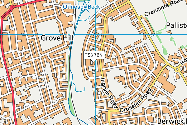 TS3 7BN map - OS VectorMap District (Ordnance Survey)