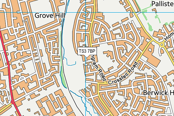 TS3 7BP map - OS VectorMap District (Ordnance Survey)