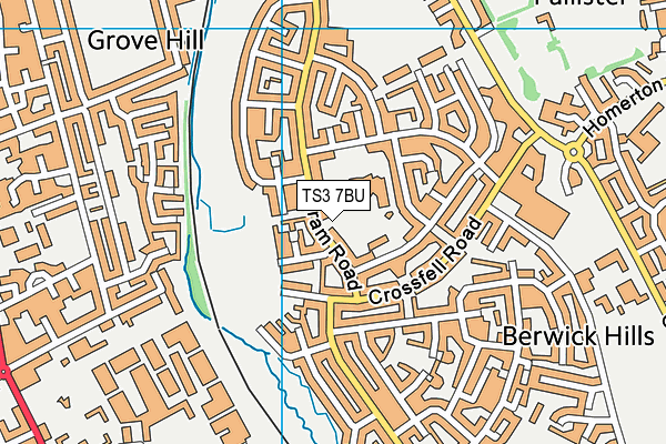 TS3 7BU map - OS VectorMap District (Ordnance Survey)