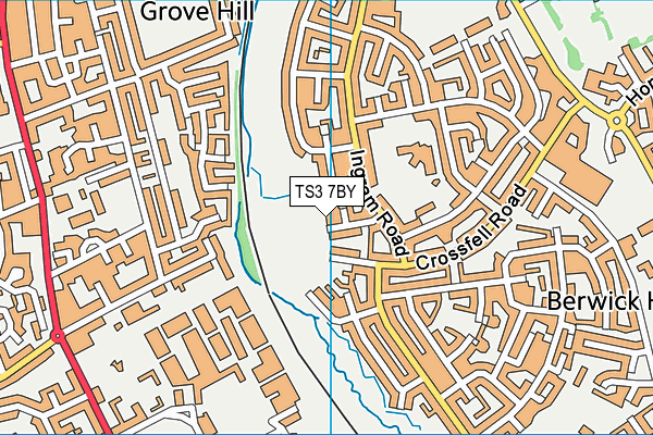 TS3 7BY map - OS VectorMap District (Ordnance Survey)