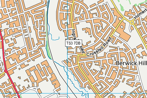 TS3 7DB map - OS VectorMap District (Ordnance Survey)