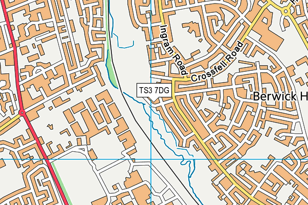 TS3 7DG map - OS VectorMap District (Ordnance Survey)