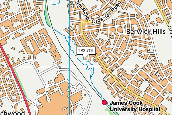 TS3 7DL map - OS VectorMap District (Ordnance Survey)