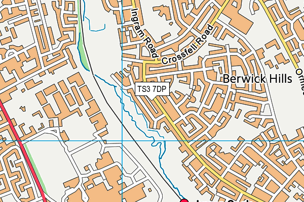 TS3 7DP map - OS VectorMap District (Ordnance Survey)