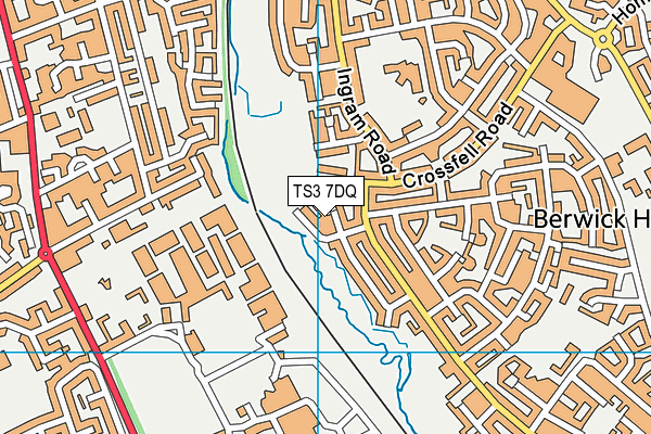 TS3 7DQ map - OS VectorMap District (Ordnance Survey)