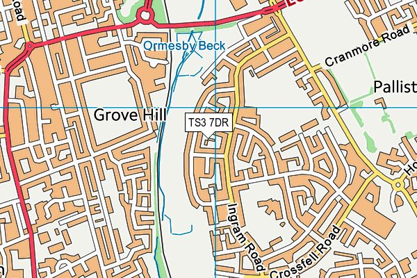 TS3 7DR map - OS VectorMap District (Ordnance Survey)