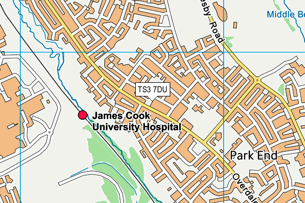 TS3 7DU map - OS VectorMap District (Ordnance Survey)