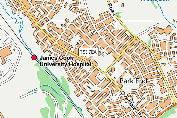 TS3 7EA map - OS VectorMap District (Ordnance Survey)