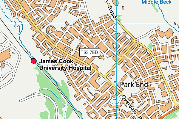 TS3 7ED map - OS VectorMap District (Ordnance Survey)