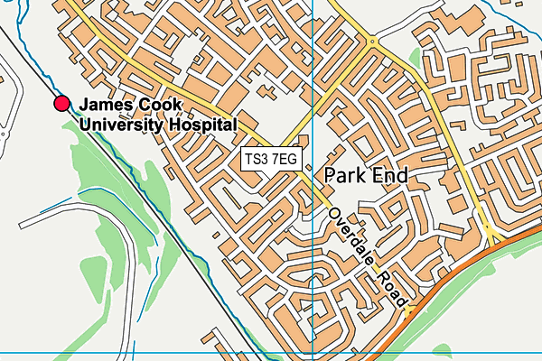 TS3 7EG map - OS VectorMap District (Ordnance Survey)