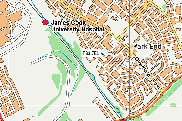 TS3 7EL map - OS VectorMap District (Ordnance Survey)