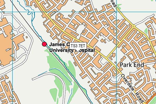 TS3 7ET map - OS VectorMap District (Ordnance Survey)