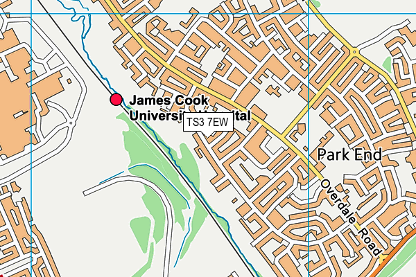 TS3 7EW map - OS VectorMap District (Ordnance Survey)