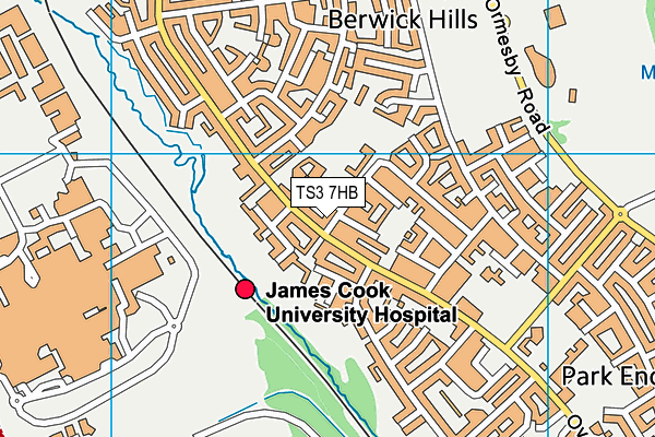 TS3 7HB map - OS VectorMap District (Ordnance Survey)