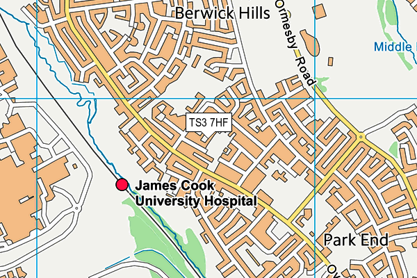 TS3 7HF map - OS VectorMap District (Ordnance Survey)