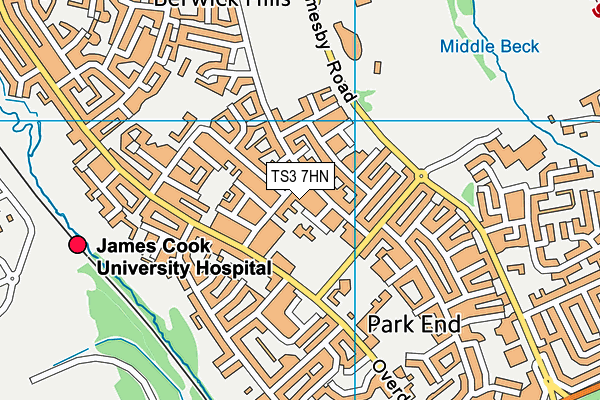 TS3 7HN map - OS VectorMap District (Ordnance Survey)