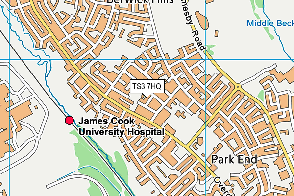 TS3 7HQ map - OS VectorMap District (Ordnance Survey)