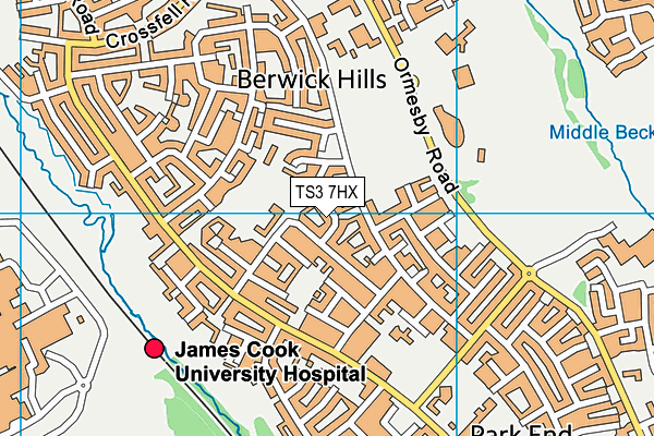 TS3 7HX map - OS VectorMap District (Ordnance Survey)