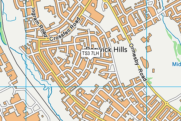 TS3 7LH map - OS VectorMap District (Ordnance Survey)