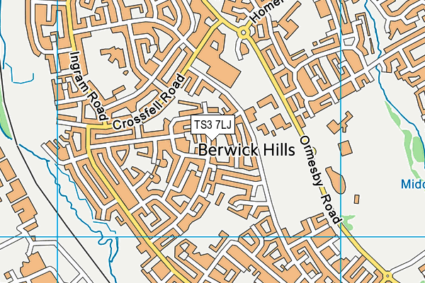 TS3 7LJ map - OS VectorMap District (Ordnance Survey)