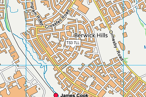 TS3 7LL map - OS VectorMap District (Ordnance Survey)