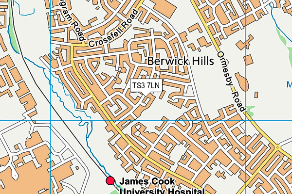 TS3 7LN map - OS VectorMap District (Ordnance Survey)