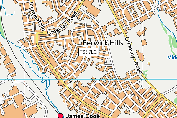 TS3 7LQ map - OS VectorMap District (Ordnance Survey)