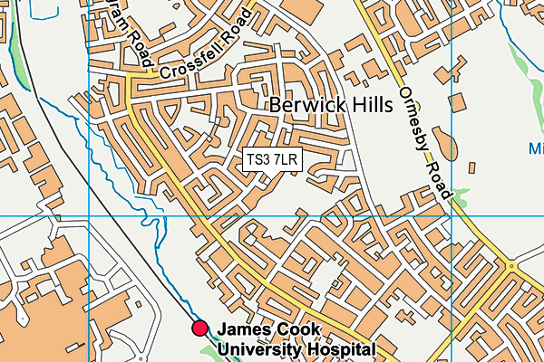 TS3 7LR map - OS VectorMap District (Ordnance Survey)