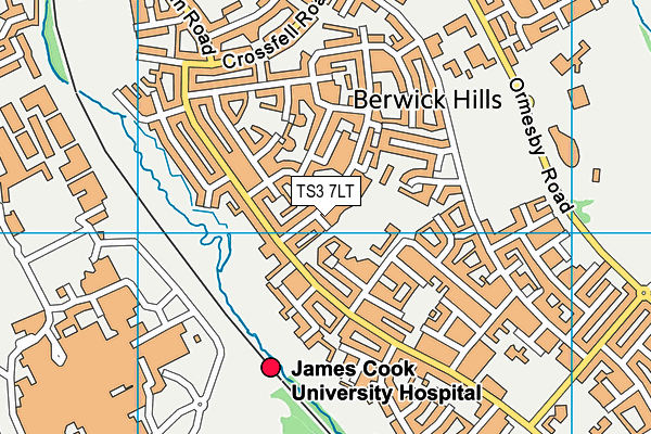 TS3 7LT map - OS VectorMap District (Ordnance Survey)