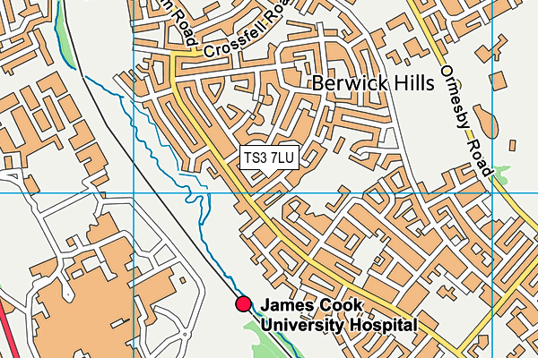 TS3 7LU map - OS VectorMap District (Ordnance Survey)