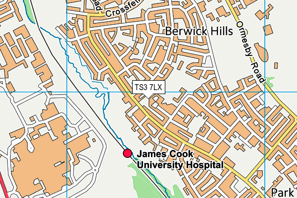 TS3 7LX map - OS VectorMap District (Ordnance Survey)