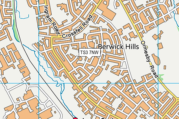 TS3 7NW map - OS VectorMap District (Ordnance Survey)