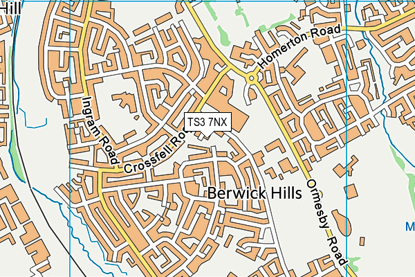 TS3 7NX map - OS VectorMap District (Ordnance Survey)