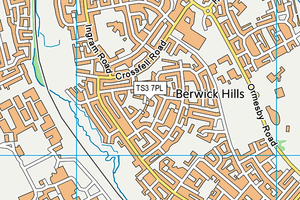 TS3 7PL map - OS VectorMap District (Ordnance Survey)