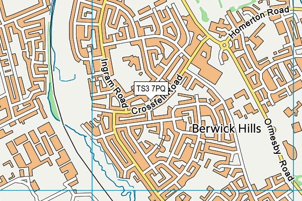 TS3 7PQ map - OS VectorMap District (Ordnance Survey)